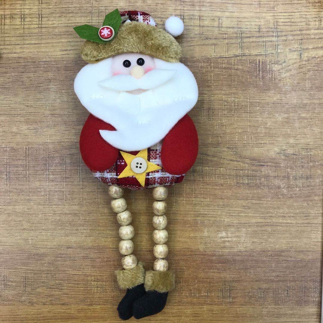Manufacturers direct wholesale Christmas wooden beads Christmas plush supplies thumbnail