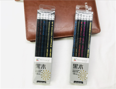 Yaron Culture Students Stationery Office Culture Writing Tools Pencil Three Side Printing Hot Gold Black Wood Hb Pencils 13 With Leather Head Erasers