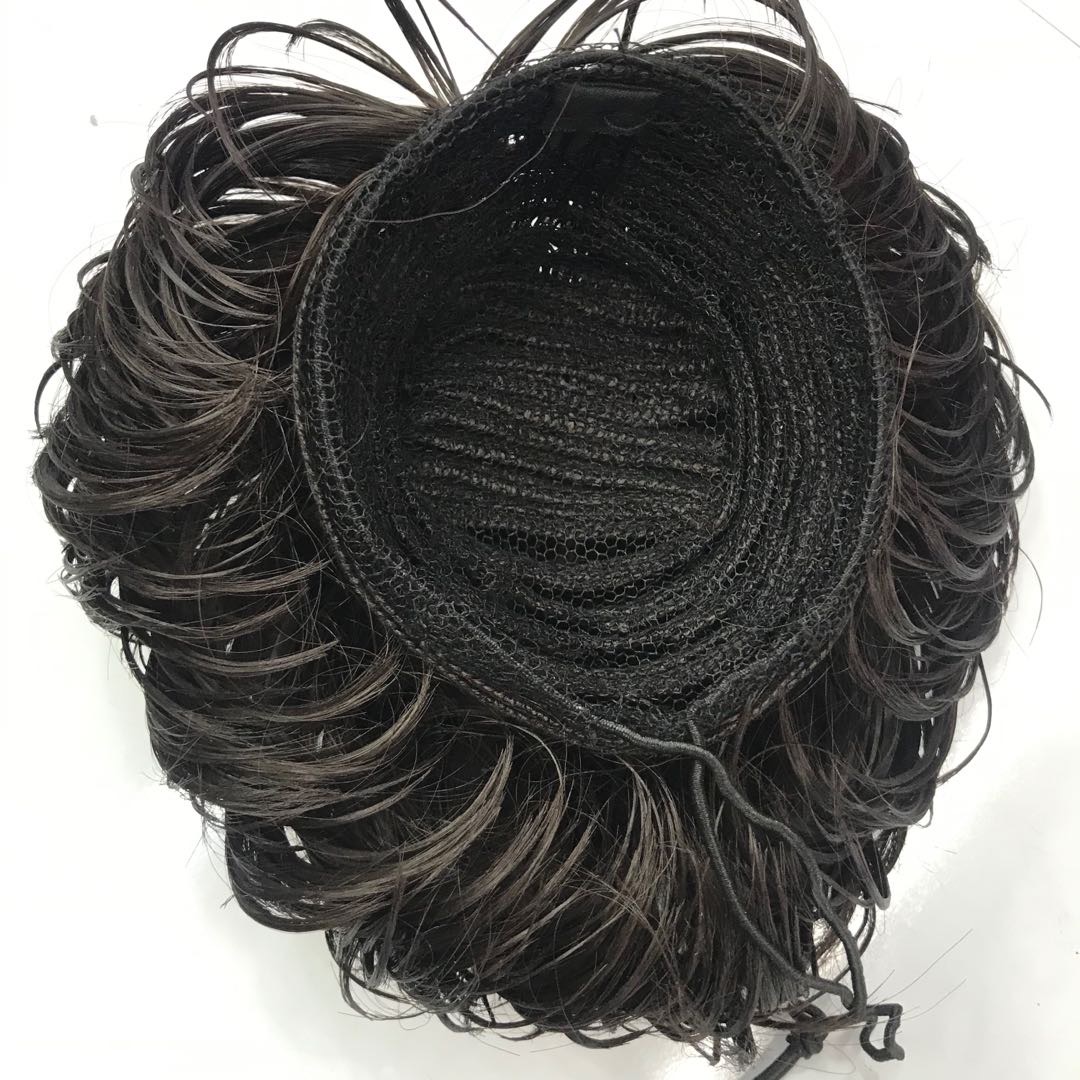 假发女全真发补发片隐形无痕遮盖白发短卷发蓬松自然头顶卷发片女产品图