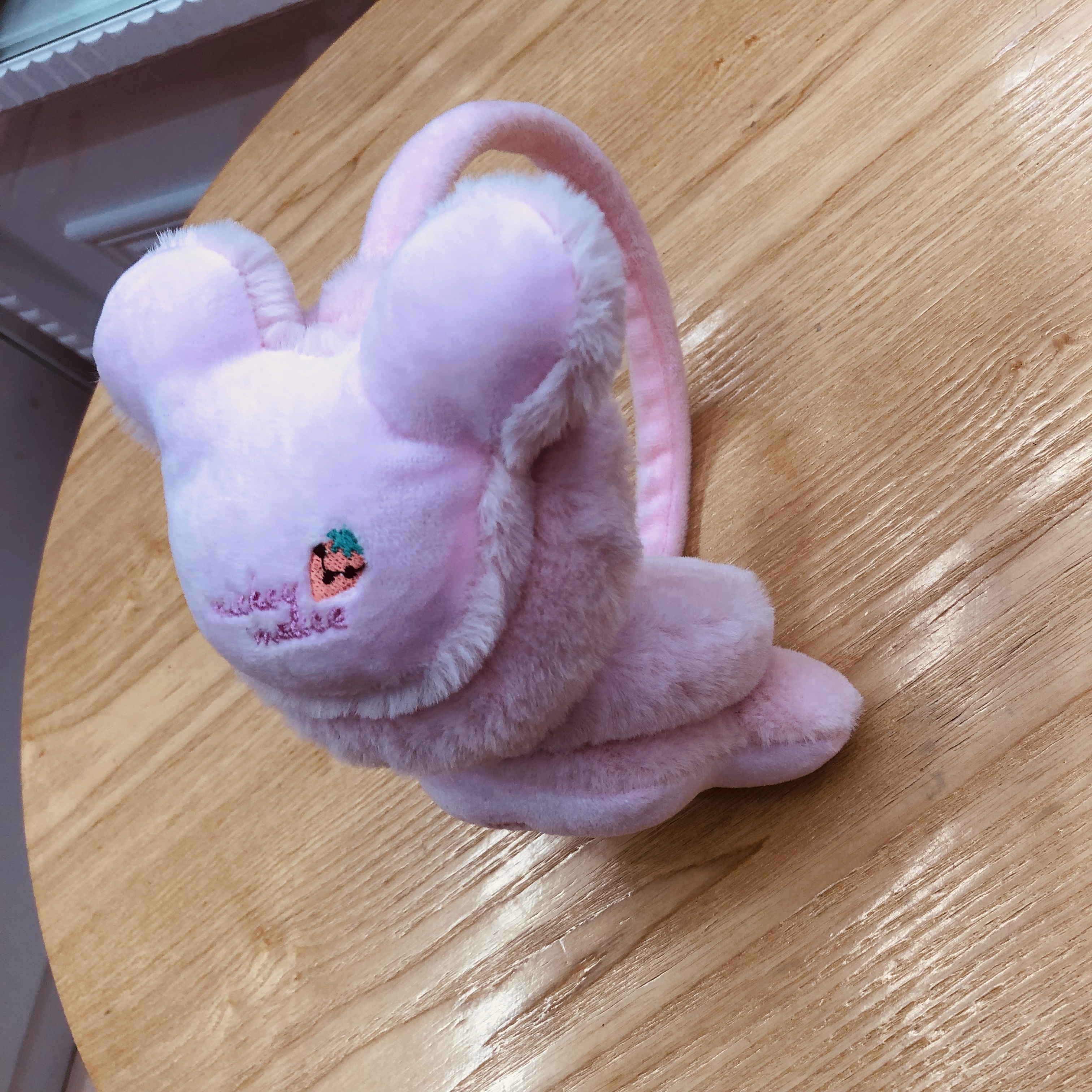 Sweet Earmuffs Winter Cute Plush Bag Cover Korean Version Of Children Adult Thickening Cold