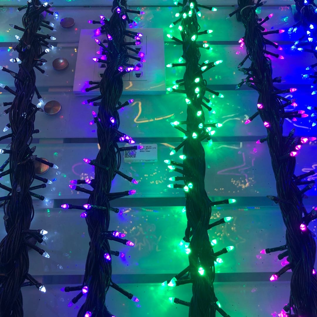 圣诞树装饰灯具灯帘多彩装饰灯串圣诞灯串图