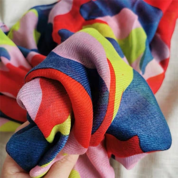 Children's Candy Color Printed Chiffon Scarf Silk Scarf Shawl Dual Use Specification drawing