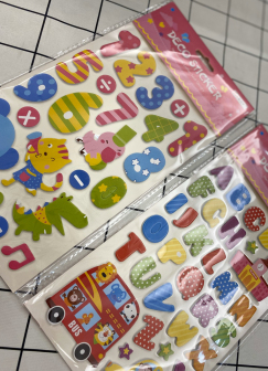 New EVA alphanumeric office stickers thumbnail