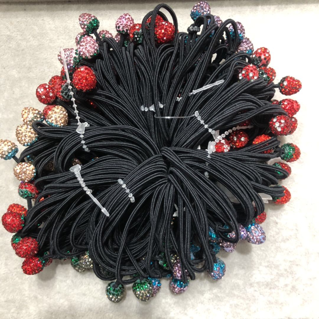 Korean Version Of Fashion Women's Headband Female Rubber Band Hair Temperament Headwear High Elastic Adult Autumn And Winter Hair Rope Hair Accessories Leisure Rubber Band Solid Color Small Rabbit Hair Band Chenhui Jewelry 058 Specification drawing