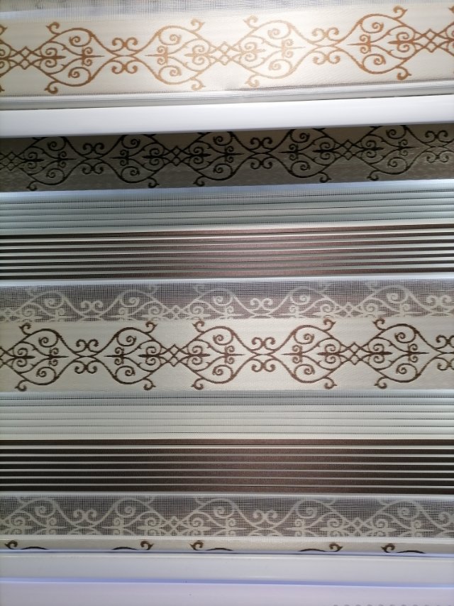 Korean Roller Shutter Blinds Soft Gauze Blinds Double Gold Silk Jacquard Bedroom Bathroom Waterproof Specification drawing