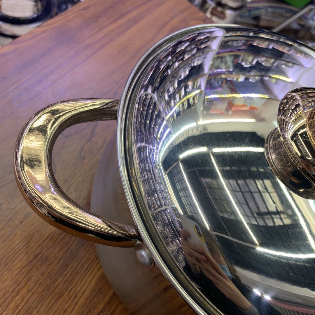 304 stainless steel soup pot, thickened double-ear pot for cooking soup and porridge, special pot for gas induction cooker, steaming, stewing and boiling water Specification image