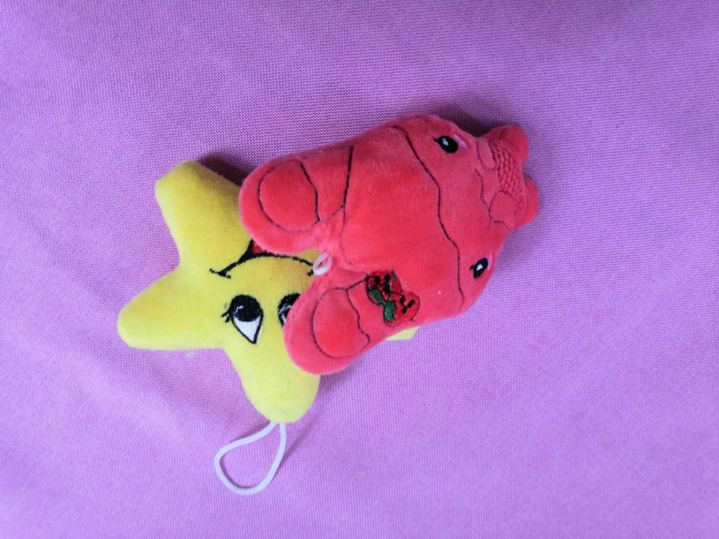 10 cm embroidered starfish smiling face plush toy pendant cartoon doll manufacturer wholesale Specification image