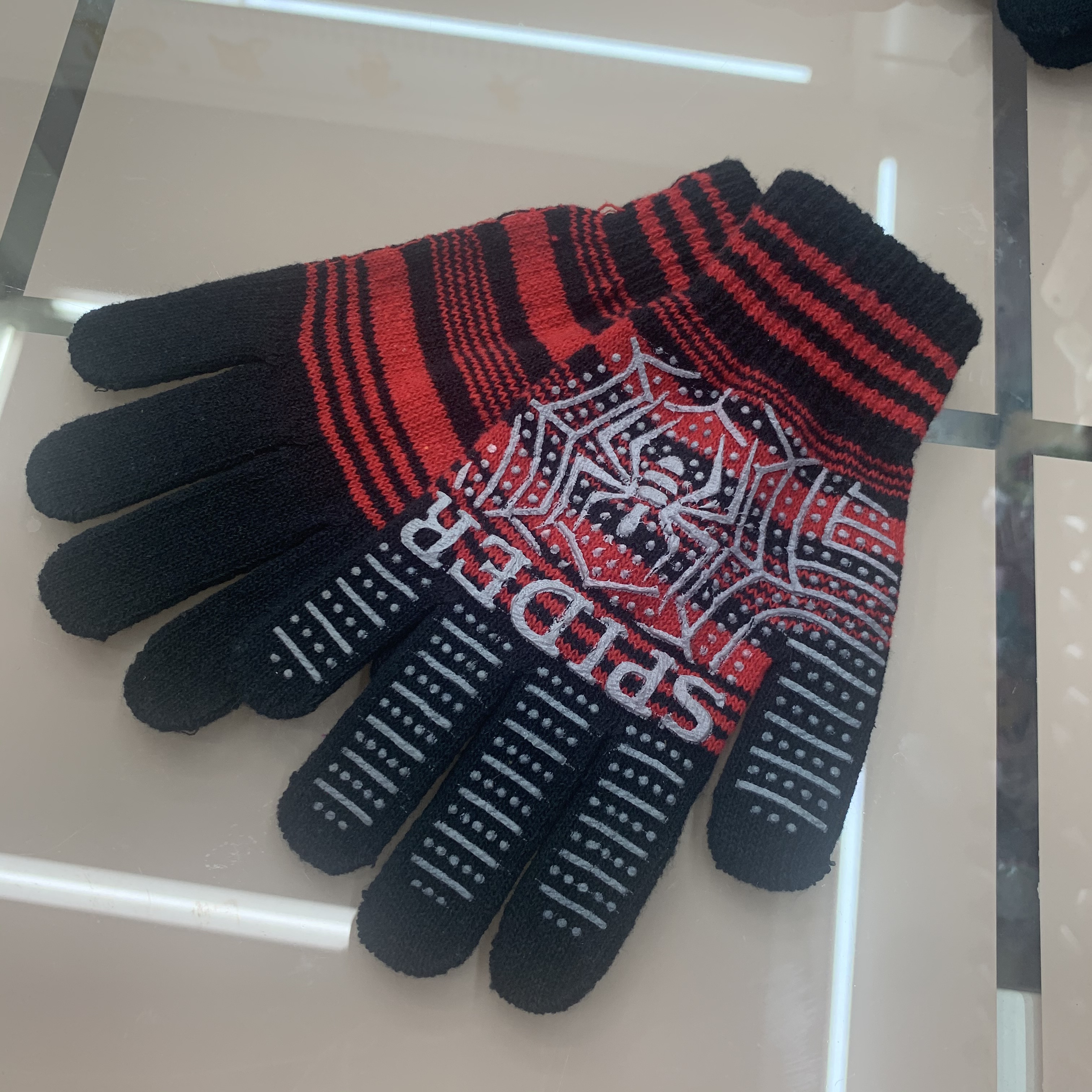 Touch Screen Magic Gloves For Men And Women Autumn And Winter Plus Fleece Thickening Driving Knitted Cotton Wool Line For Cold Protection And Warm Riding details Picture