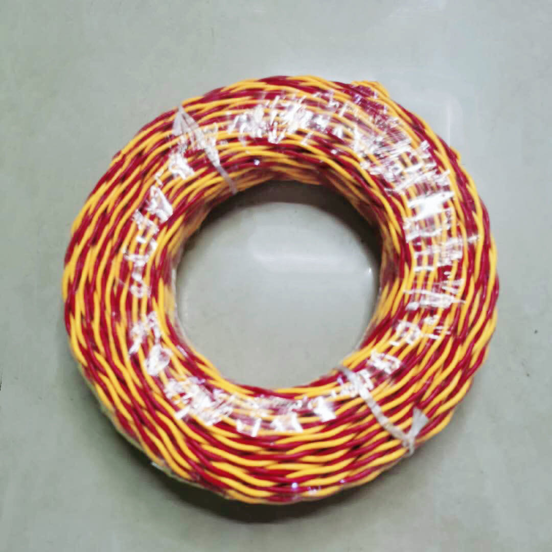 20m charging lamp head flexible wire twisted-pair copper-clad aluminum 2-core household wire details Picture