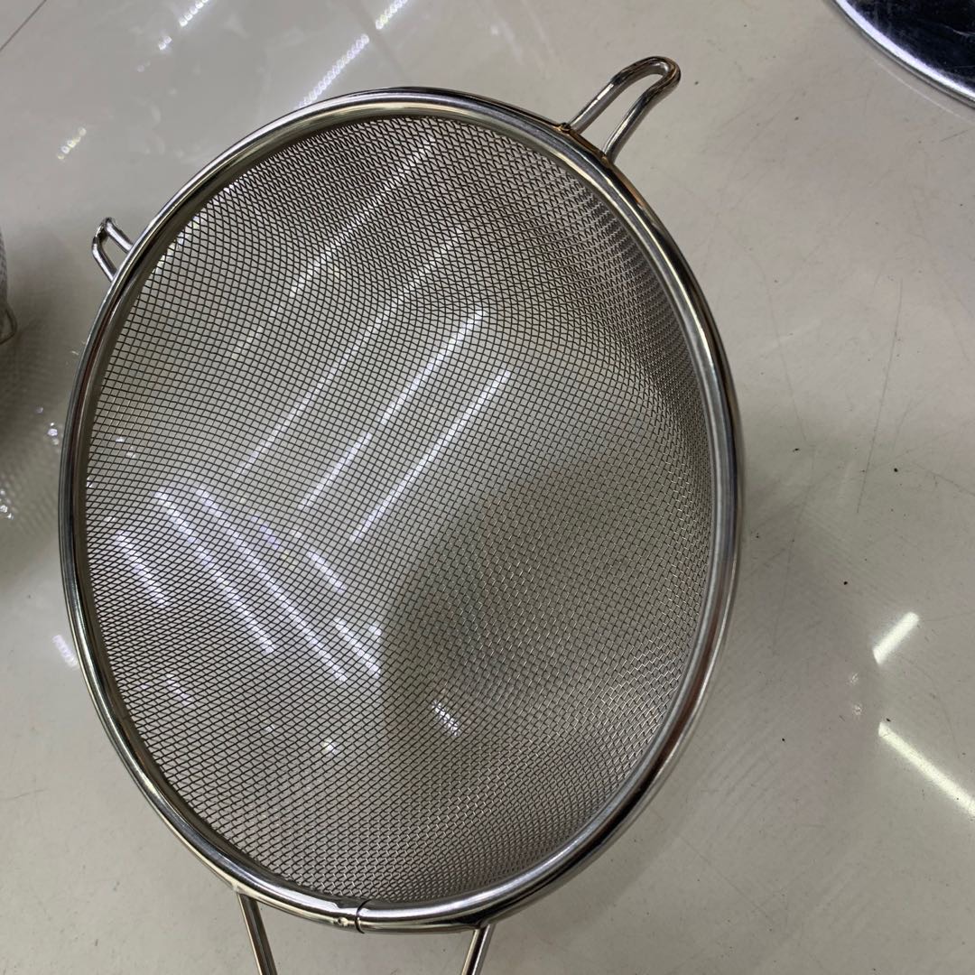 25cm stainless steel wooden handle deep-frying basket net double-ear strainer, deep-frying basket net, general merchandise, daily necessities, kitchenware, kitchenware details Picture