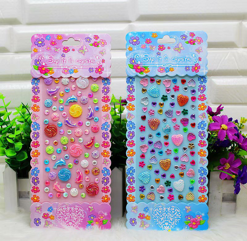 LY777单张七彩各种造型亚克力钻石