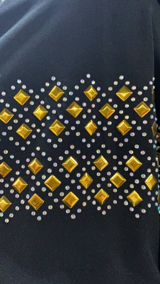 A female Muslim headscarf with rhinestone and crystal on the back details Picture