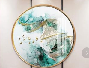 装饰画/晶瓷晶钻画/钟表灯/墙面装饰，沙发背景画/客厅挂画细节图