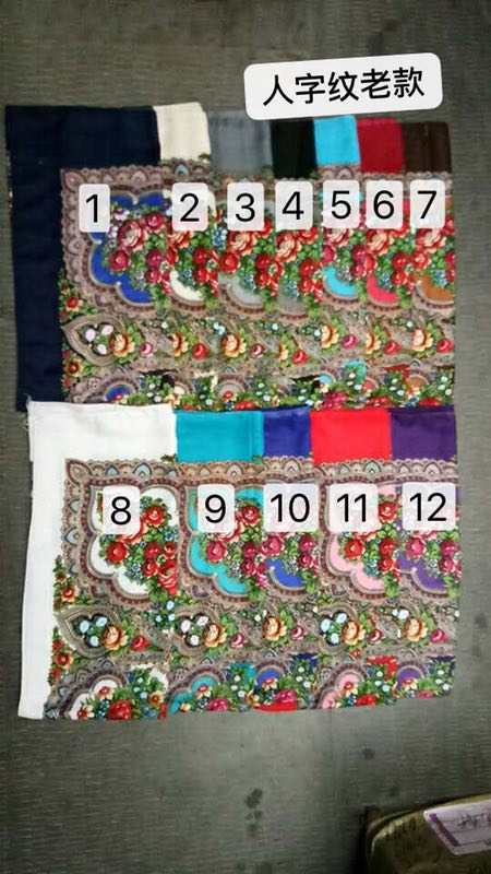 Ladies Fashion Trend With Tassel Ethnic Style Printed Square Scarf details Picture