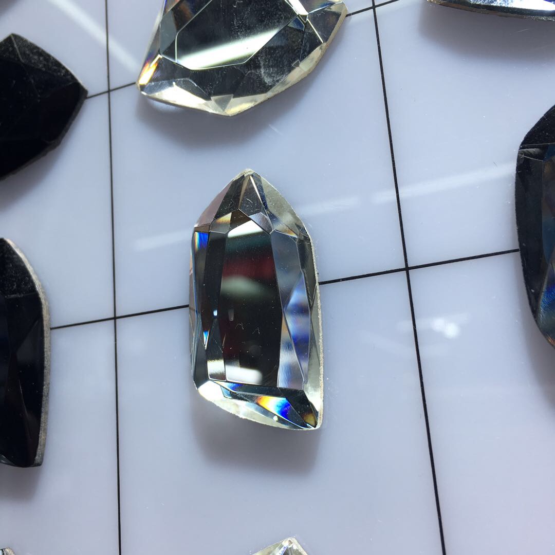 时尚透明不规则几何玻璃水晶配件厂家直销细节图