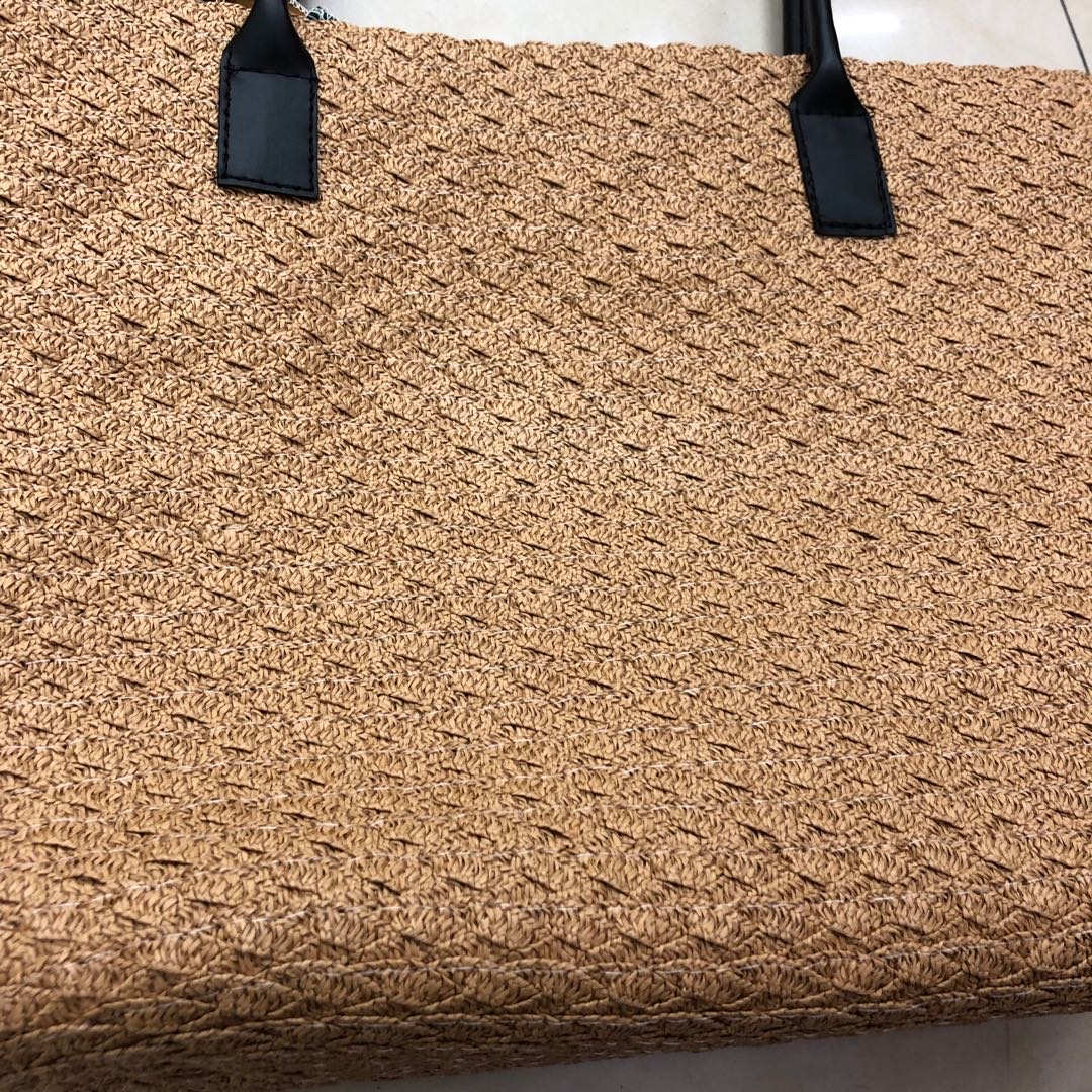 Ins Bow Woven Bag Holiday Bag Tote Shoulder Bag Specification drawing
