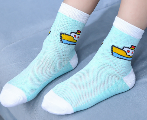 2020新款春夏款儿童袜子网眼男女童袜鞋服礼品袜细节图
