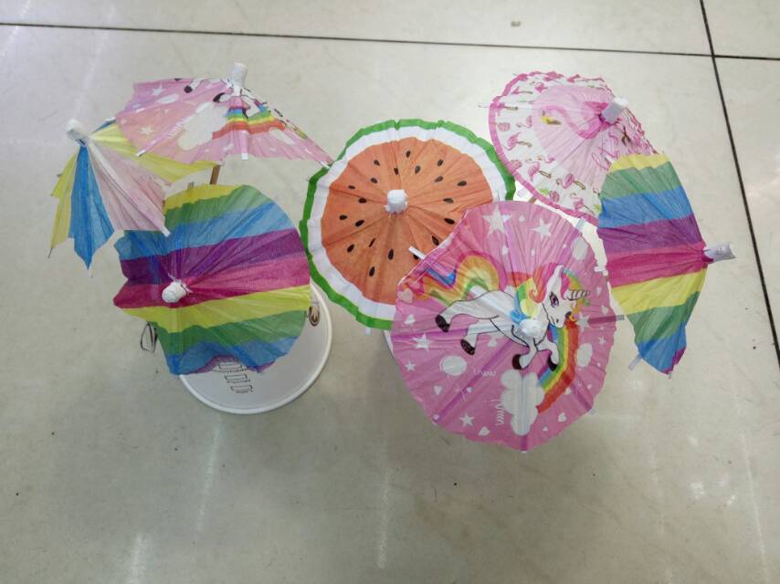 Multicolored Korean-style banquet umbrella signature Specification image