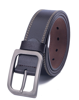 Korean Style Cowhide Belt Front View