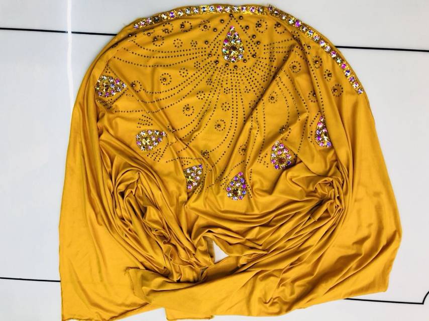 Women's New Hot Diamond Scarf Muslim Beaded Scarf Shawl Long Scarf Specification drawing