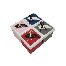 皮绳正方形领结正方形礼品盒苹果包装盒圣诞节礼物盒