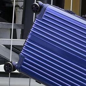 Male And Female Student Luggage Blue Combination Box Trolley Case details Picture