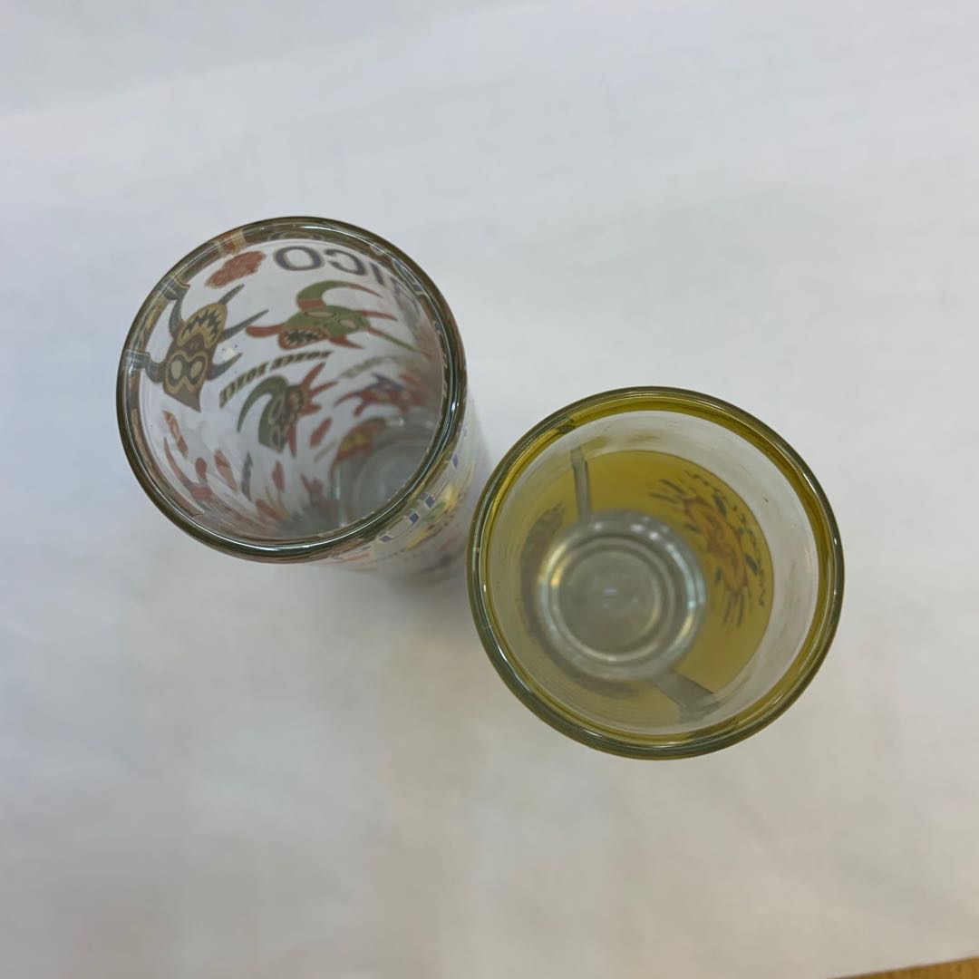 平面印花玻璃笔筒北欧ins风格桌面收纳桶创意收纳盒彩色笔筒细节图