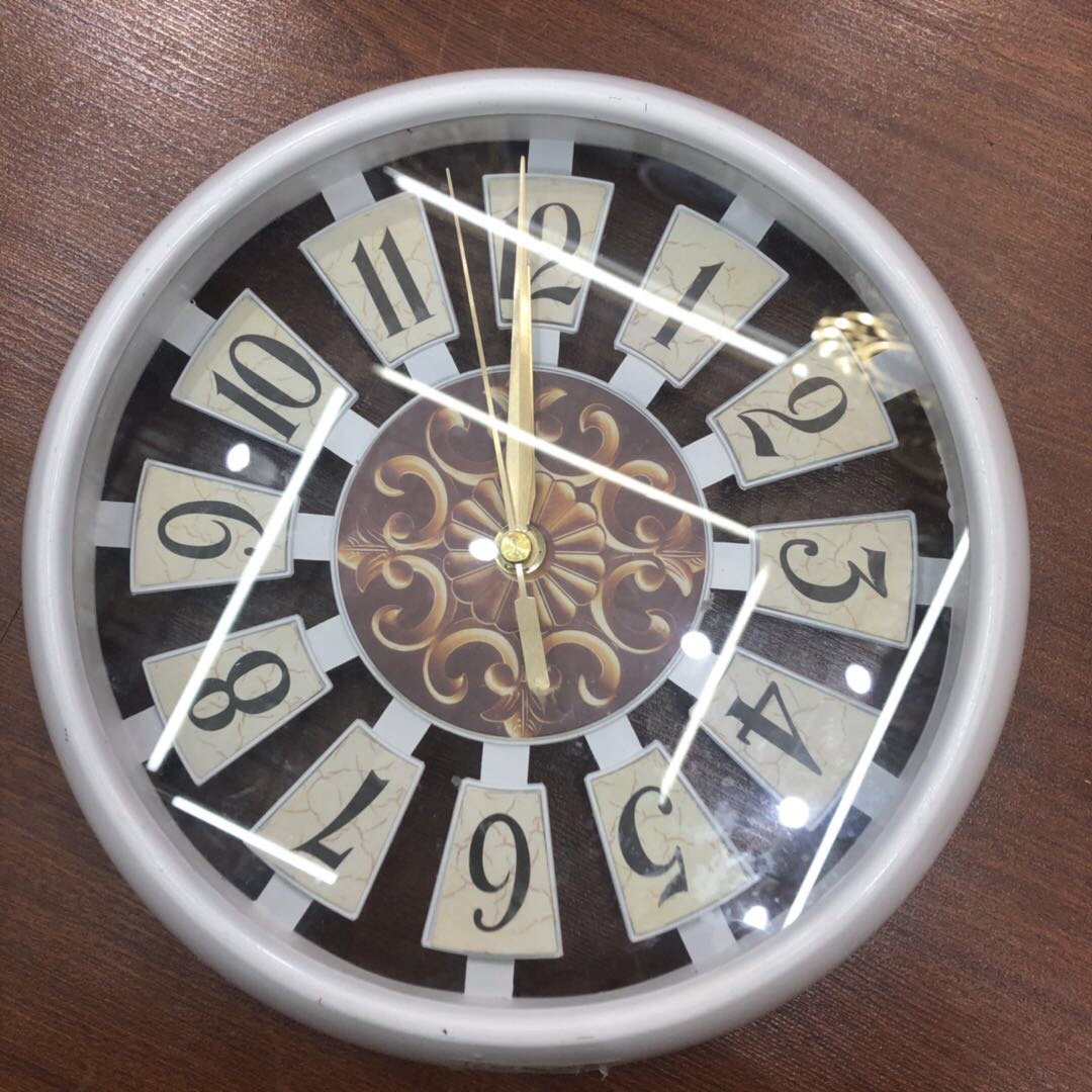 Chinese wall watch carved carving creative simplicity silent scanning wall clock living room quartz clock thumbnail