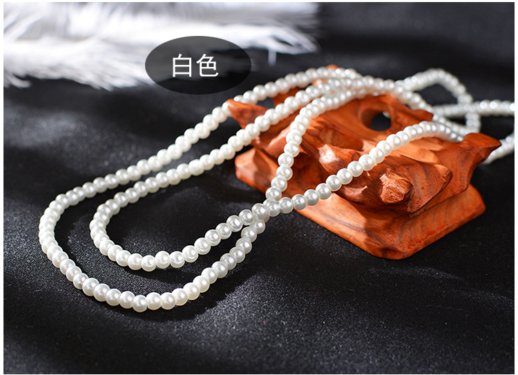 天然贝壳贝珠仿珍珠白色圆串珠女毛衣链散珠DIY手链项链配件