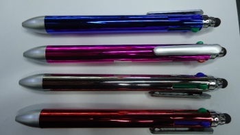 Three-Color Touch Screen High-Quality Environmental Protection Plastic Hook Ballpoint Pen details Picture