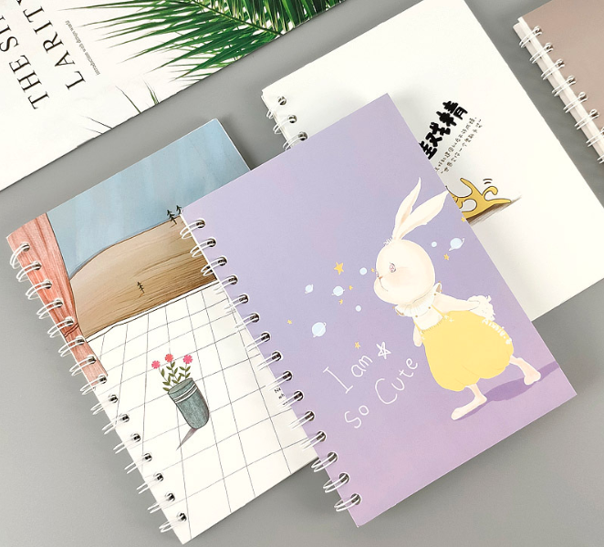 加厚A5线圈本记事本子韩国小清新简约练习本日记本学生笔记本子