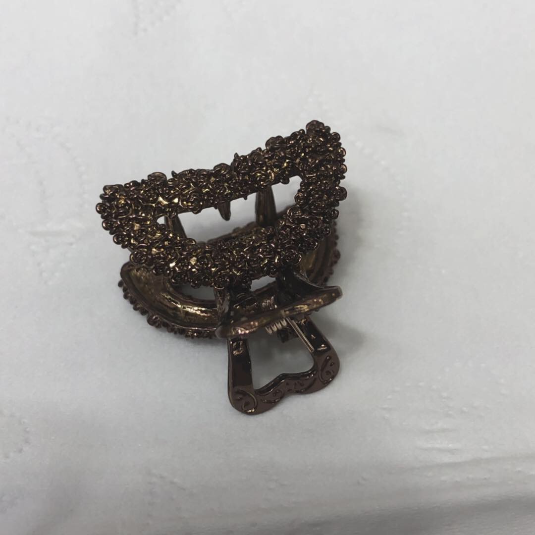 European and American fashionable floral retro alloy trendy hairstyle small claw clips