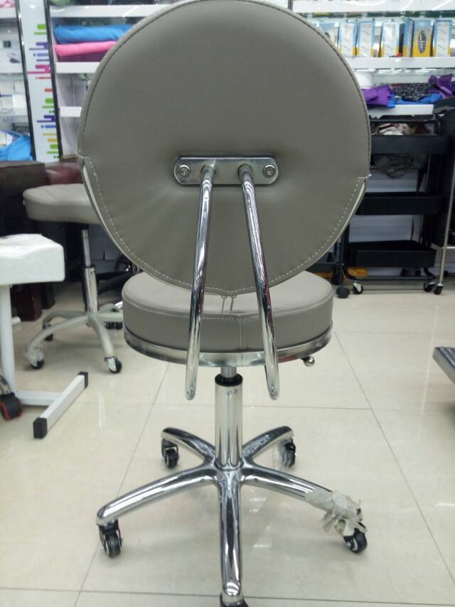 Barber shop long stool, beauty stool, pulley, beauty salon special rotating barber shop lifting round stool with backrest Specification image