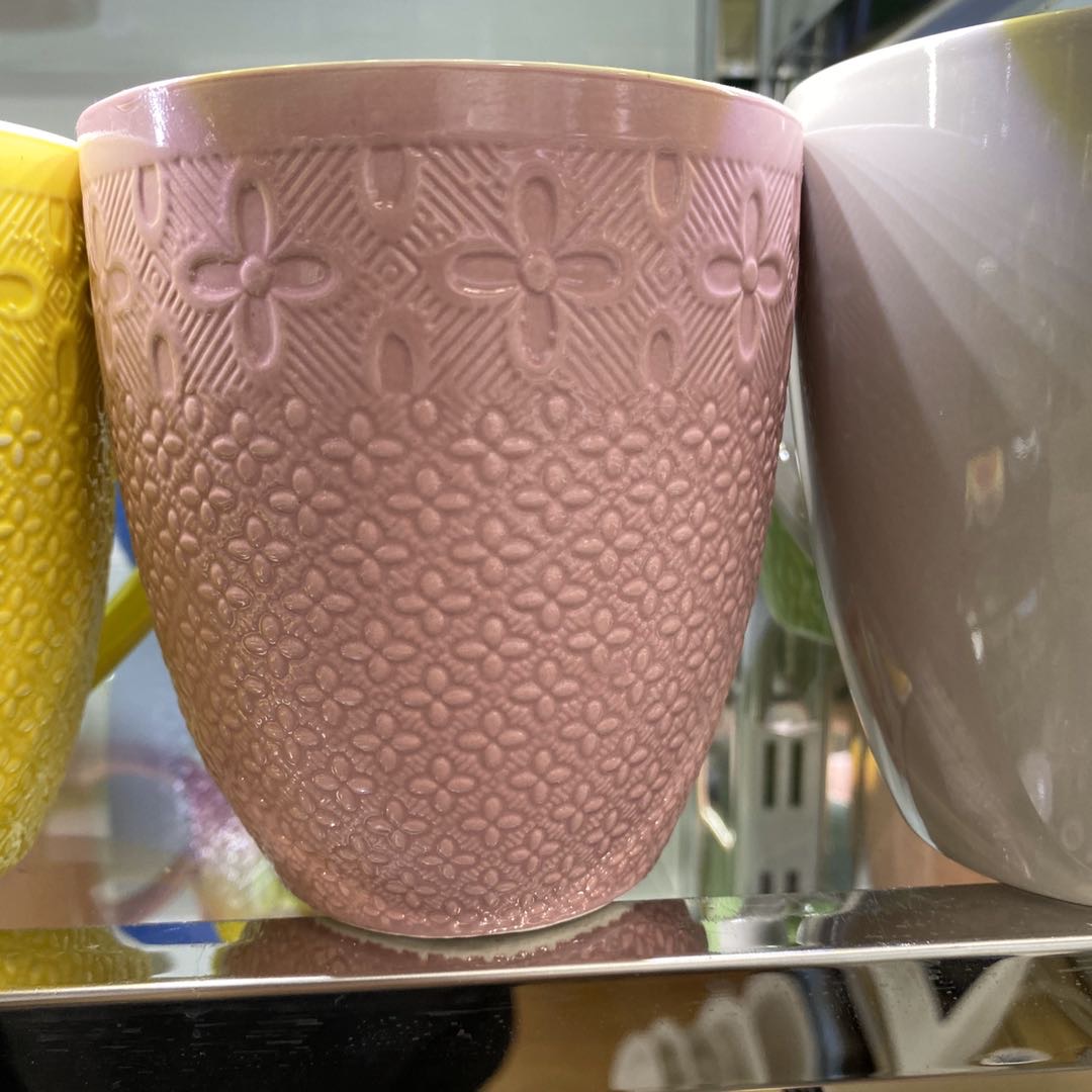 粉色雕花陶瓷杯创意情侣杯图