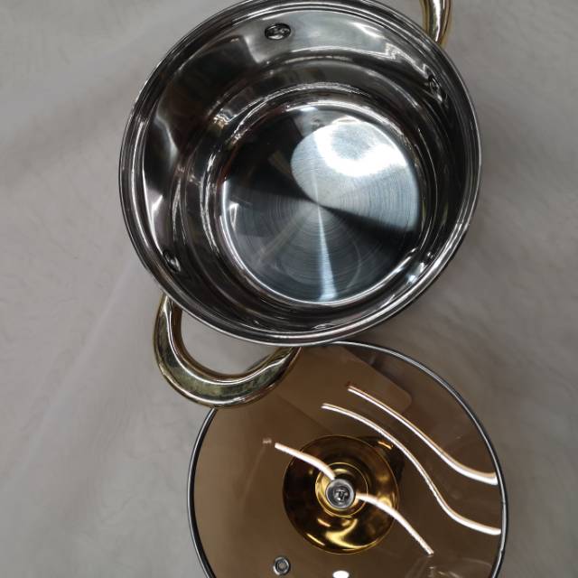 Hot-selling cookware, high-end stainless steel POTS, soup POTS, milk POTS, glass LIDS, kitchen wonders details Picture