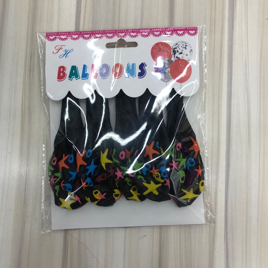 儿童玩具气球装饰黑白色生日派对结婚房间场景布置加厚彩汽球批發 2022年新品 可来样定制 网红款