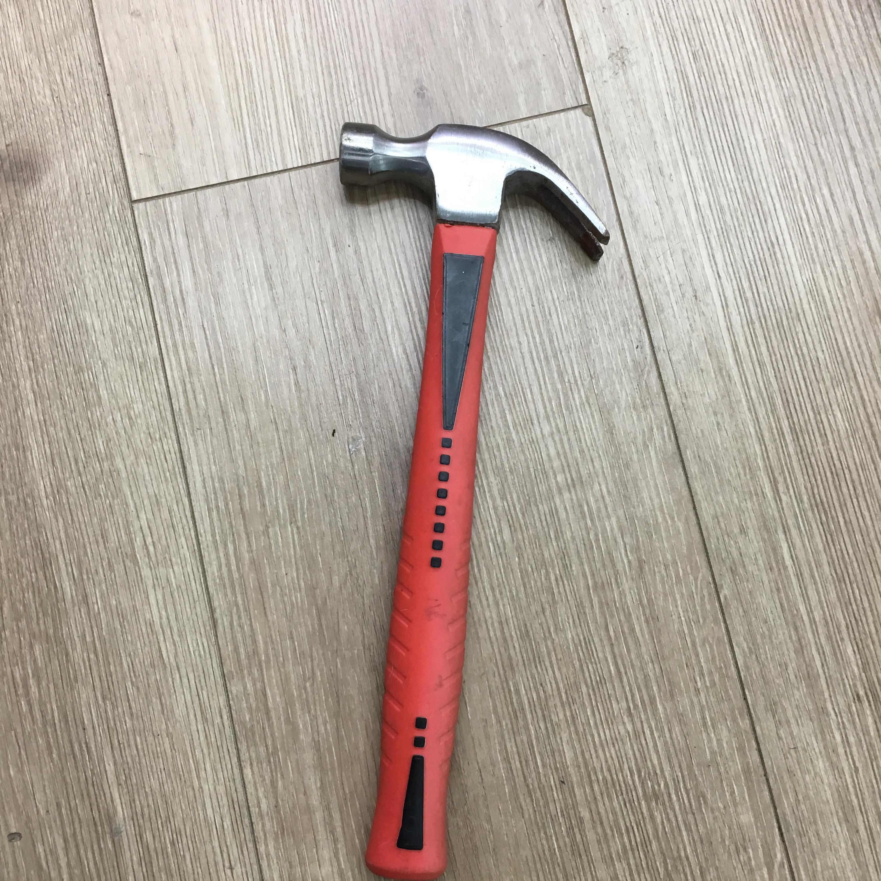 胶套钢管柄羊角锤榔头锤子起钉锤安全锤铁锤拔钉锤