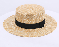 花儿与少年第三季娜扎同款草帽平顶麦杆遮阳帽子女夏天沙滩防晒帽