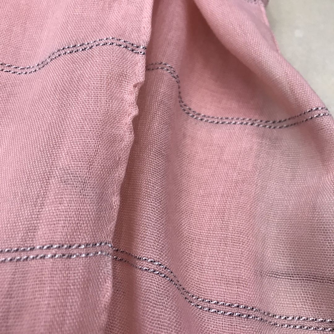 Imi Enig Spring/Fall Arabic Print Hanging Beard Pink Scarf For Women details Picture
