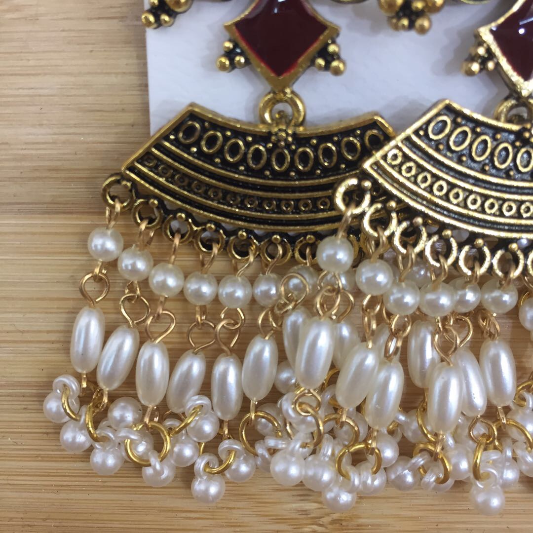 女士耳环耳饰欧美风格手工制作厂家直销来样订做细节图