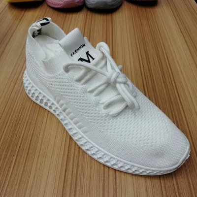 Spring And Autumn New Running Shoes Mesh Surface Breathable Running Shoes For Young Men And Women All Match Flying Woven Sports Shoes
