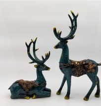 创意树脂工艺品情侣鹿欧式家居现代简约动物饰品摆件