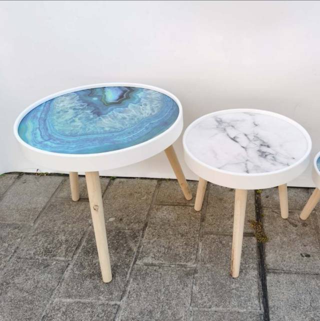 Factory direct sales of three marble round table ornaments, flowerpot tables and coffee tables