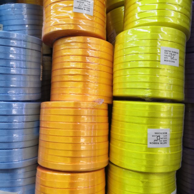 0.6cm缎带2分缎带多色彩色缎带包装袋丝带厂家直销宽丝带礼品礼盒包装带图