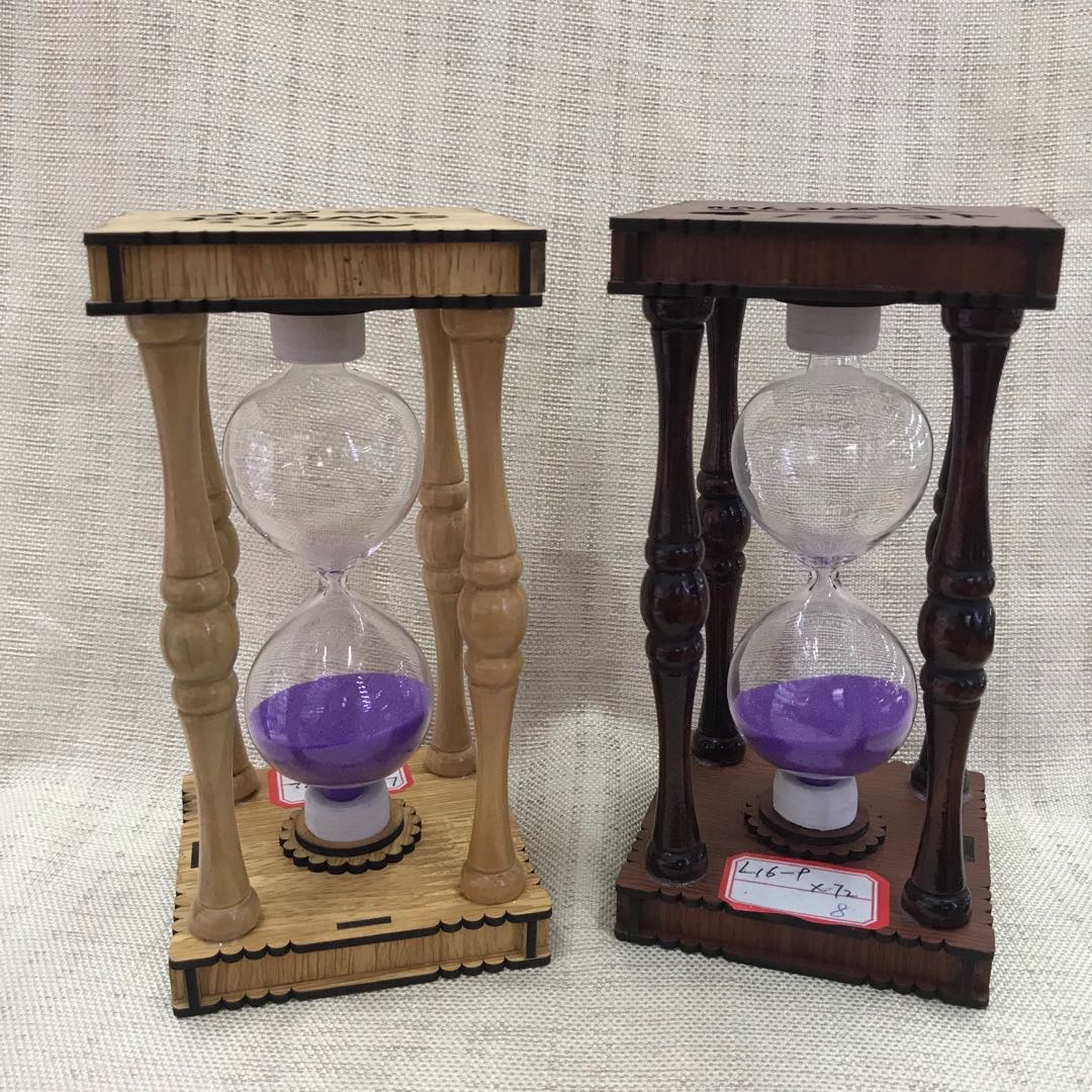 Hourglass Timer Funnel Children Fall Proof 3/5/10/30 Minutes Half Hour Time Creative Wooden Quicksand Bottle Specification drawing
