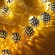 LED彩灯铁皮球灯串圣诞节日婚庆橱窗房间装饰星星灯