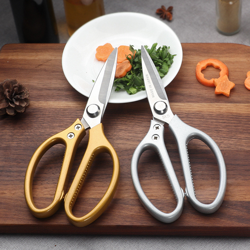 Japan Imported Kitchen Scissors Stainless Steel Industrial Scissors Strong Chicken Bone Scissors Fish Multi-Purpose Household Barbecue Scissors details Picture