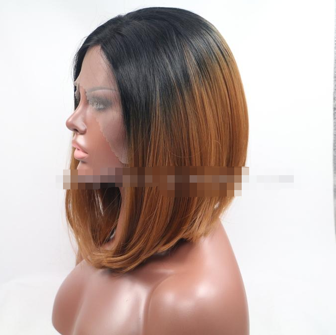 Black women pass through small curls and pass through hot silk