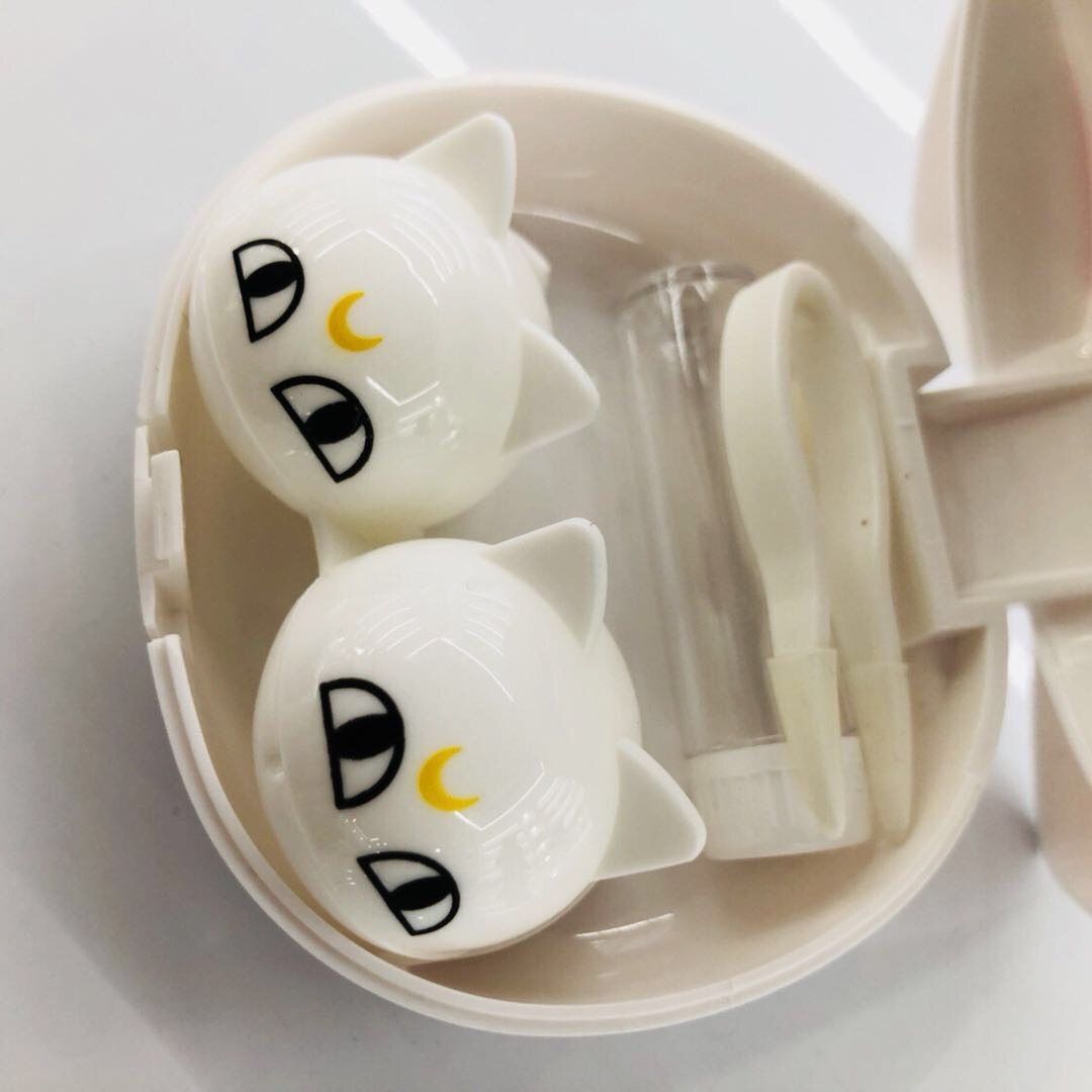 ins simple and portable contact lens case for girls, myopia contact lens companion box, beauty contact lens care storage box Specification image