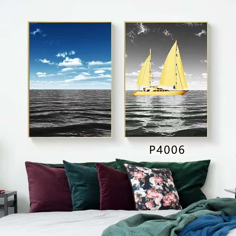 Art gallery 80X8X2cm Nordic modern landscape painting thumbnail